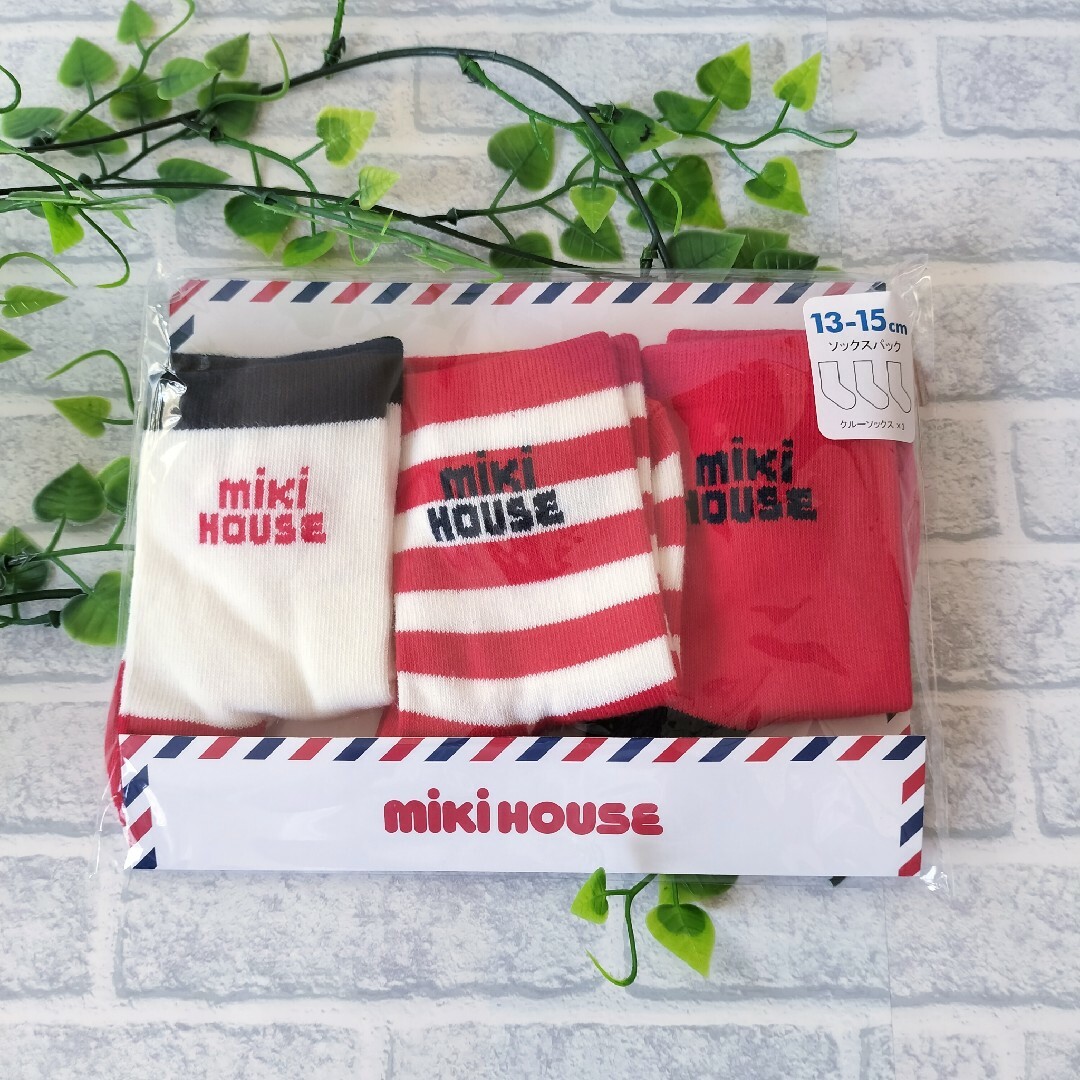 mikihouse(ミキハウス)のミキハウス ソックス 靴下 13-15㎝ 新品未使用 キッズ/ベビー/マタニティのこども用ファッション小物(靴下/タイツ)の商品写真