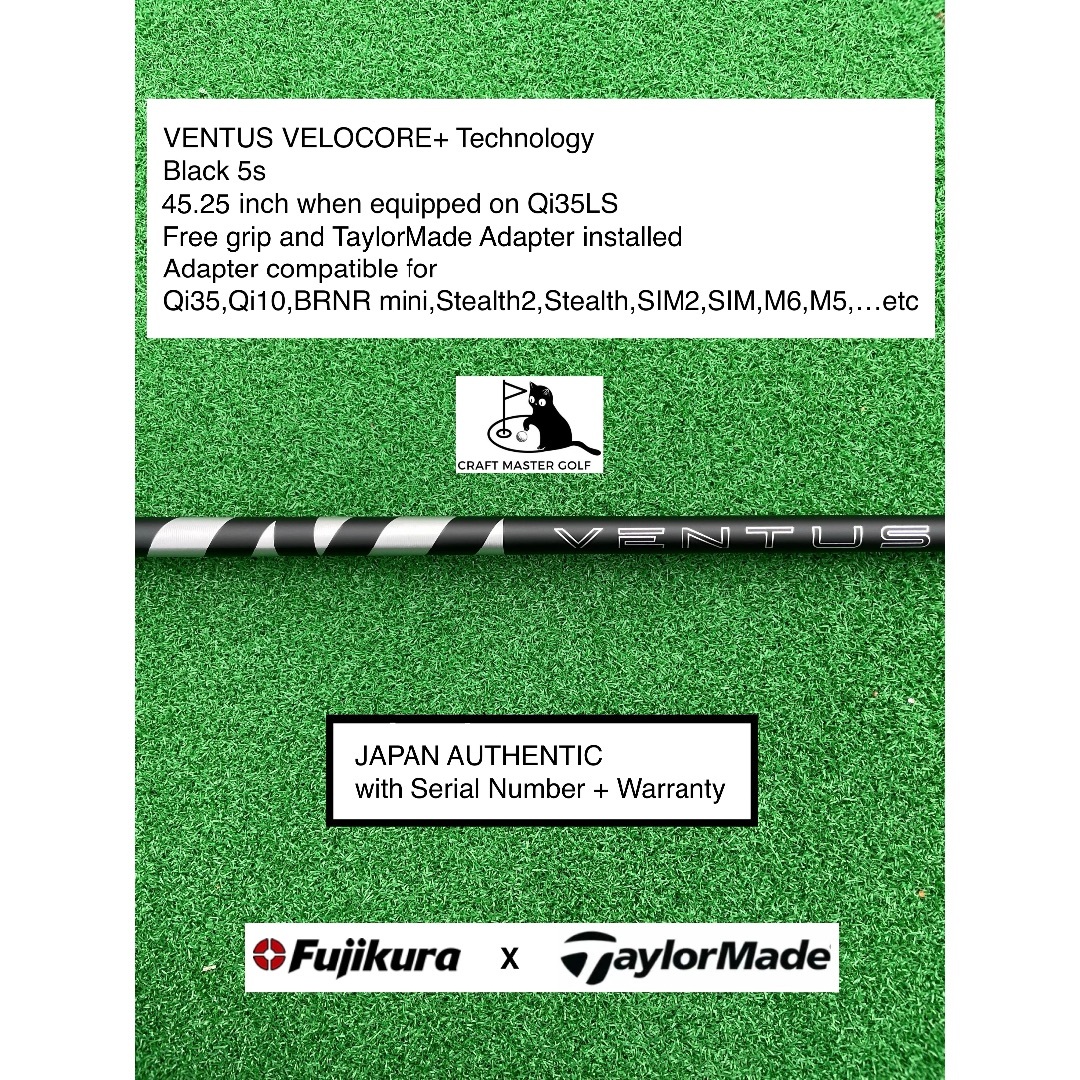 クラブ Fujikura - VENTUS VELOCORE+ BK TaylorMade 5S 45.25