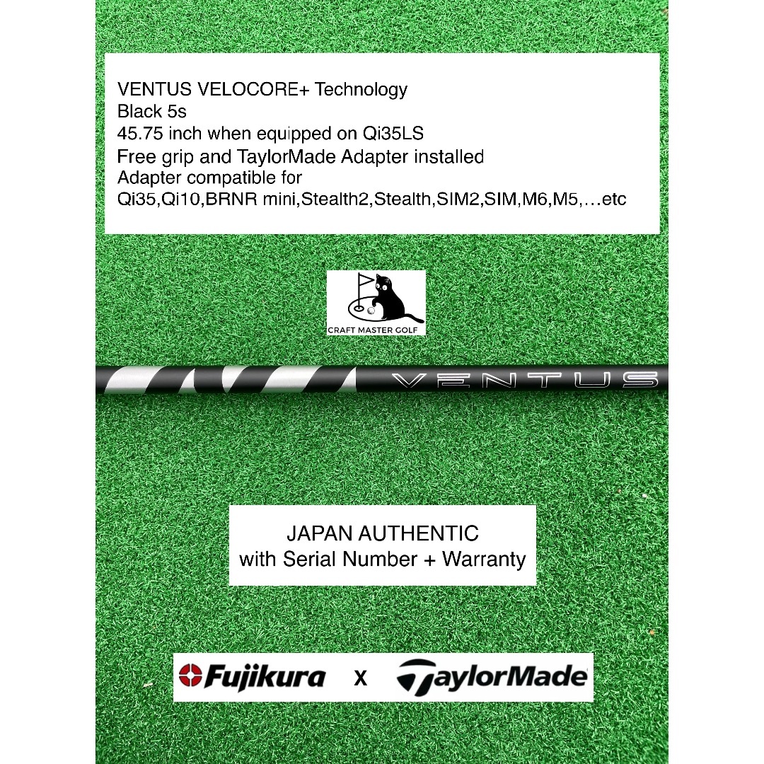 クラブ Fujikura - VENTUS VELOCORE+ BK TaylorMade 5S 45.75