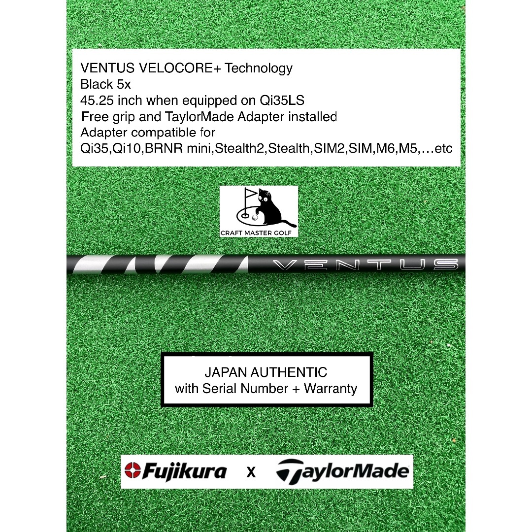 クラブ Fujikura - VENTUS VELOCORE+ BK TaylorMade 5X 45.25