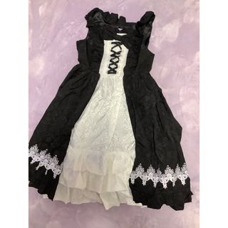 アクシーズファム(axes femme)のロココジャンパースカート(黒)(ひざ丈ワンピース)