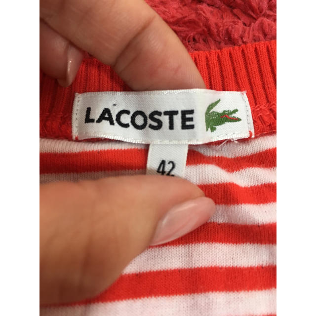 LACOSTE(ラコステ)のLACOSTE 真っ赤なカーディガン レディースのトップス(カーディガン)の商品写真