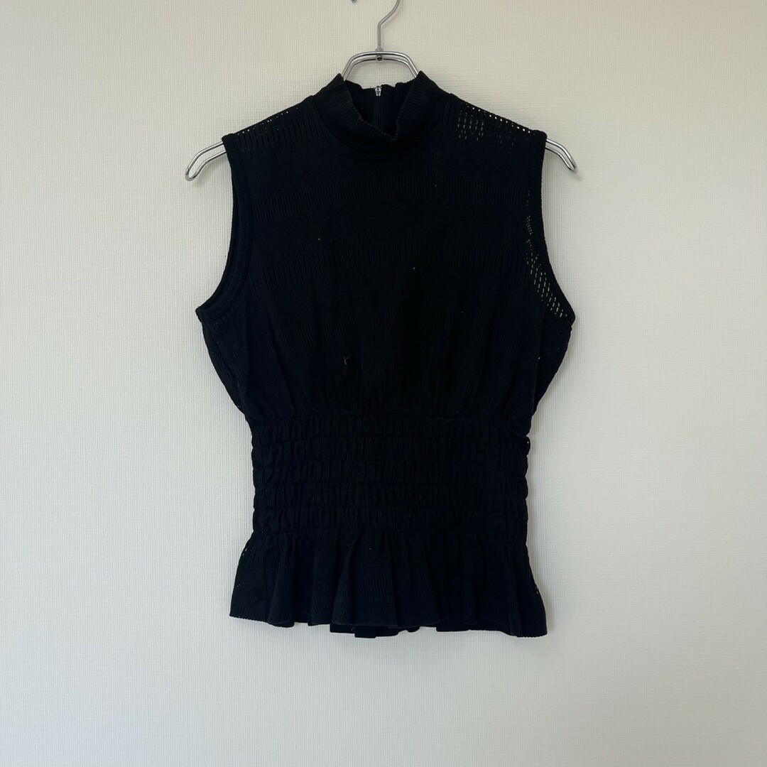 COMME des GARCONS - 【tricot COMME des GARCONS】トリココムデギャルソン ニット ノースリーブニット ニットベスト ブラック コットン100％
