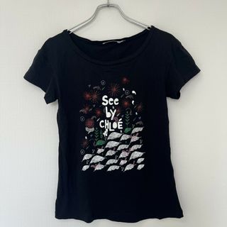 シーバイクロエ(SEE BY CHLOE)の【SEE BY CHLOE】シーバイクロエ Tシャツ 半袖Tシャツ トップス 半袖 ロゴT ブラック(Tシャツ(半袖/袖なし))