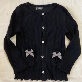 トリドリー(TORIDORY)のトリドリー　リブカーディガン　110cm 黒(カーディガン)
