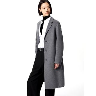 UNIQLO - ダブルフェイスチェスターロングコート ユニクロ UNIQLO - ダブルフェイスチェスターロングコート ユニクロ