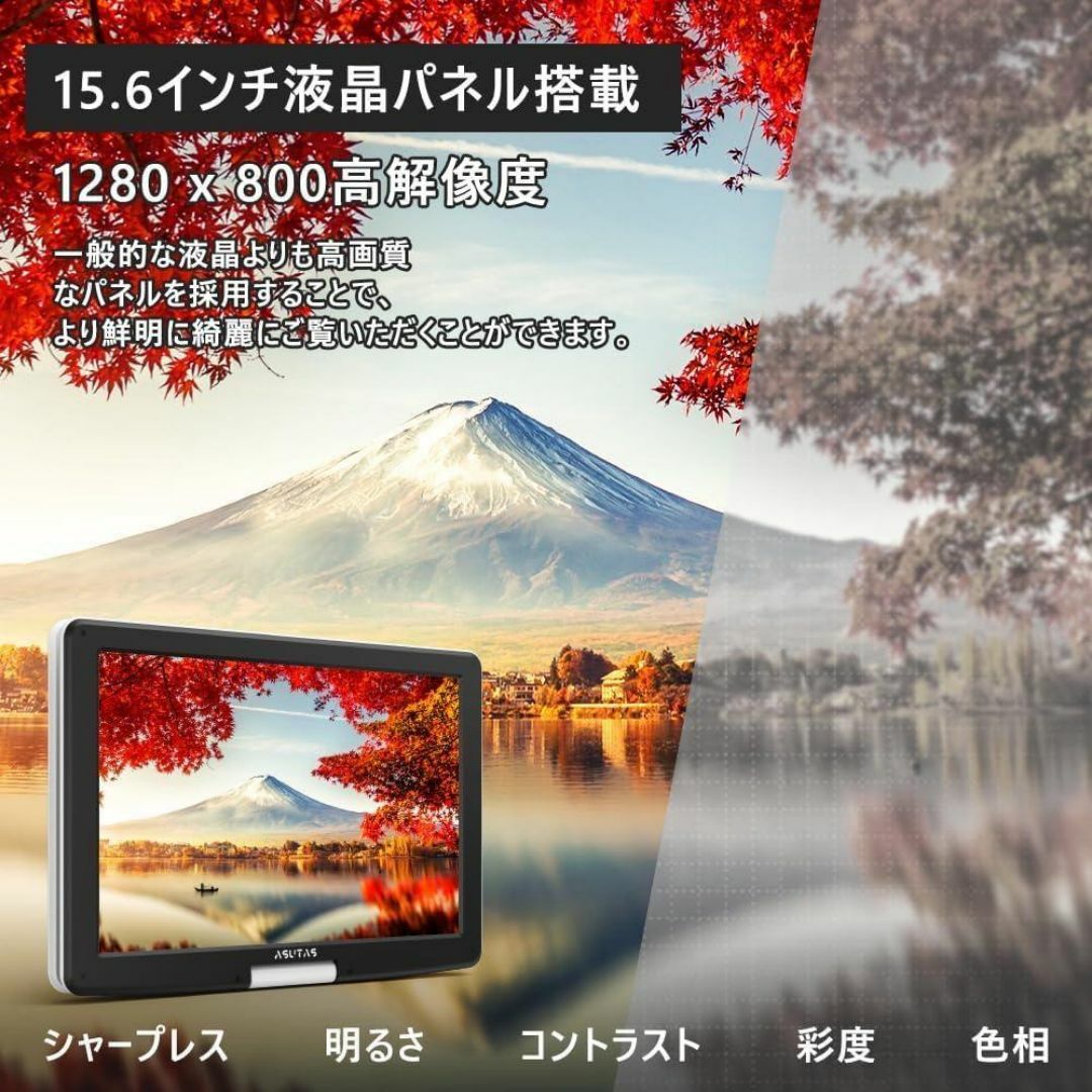 Amazon | Jekero ポータブルDVDプレーヤー 17.9型 液晶15.6
