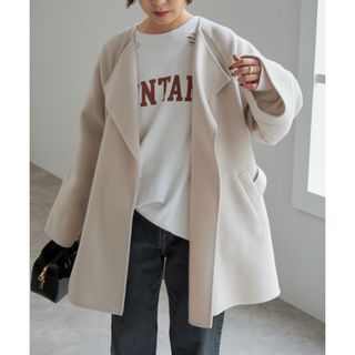 Mila Owen - ミラオーウェン 接結ハーフ丈Aラインコート の通販 Mila Owen - ミラオーウェン 接結ハーフ丈Aラインコート の通販