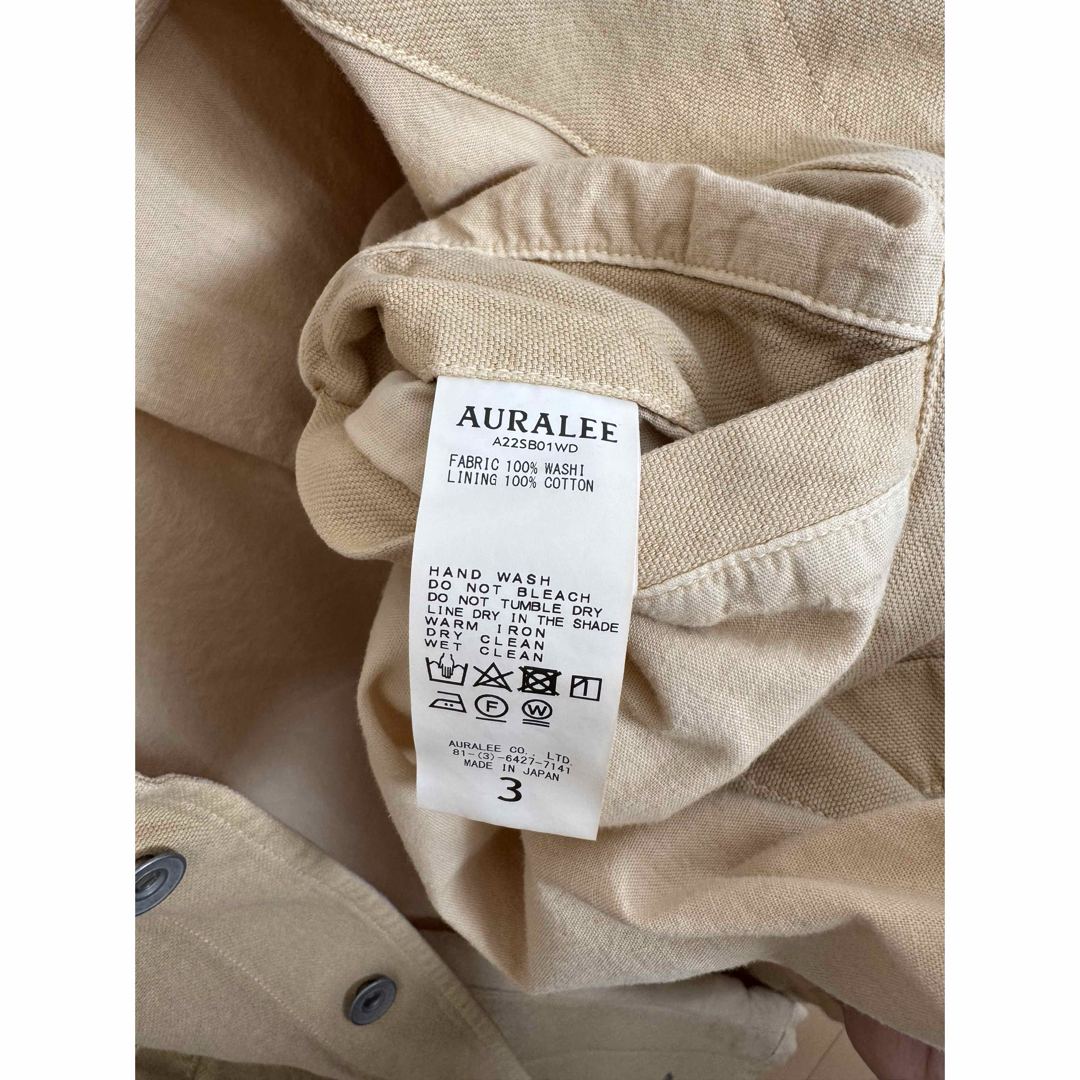 AURALEE - 新品 AURALEE WASHI DUCK CANVAS BLOUSON 3の通販 by AURALEE - 新品 AURALEE WASHI DUCK CANVAS BLOUSON 3の通販 by