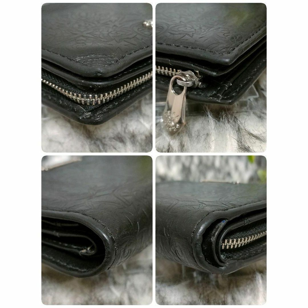 DEAL DESIGN 財布 ブラック レザー 総柄 ディールデザイン 財布 黒