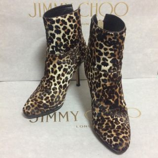 ジミーチュウ(JIMMY CHOO)のJimmy Choo レオパードショートブーツ(ブーツ)