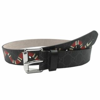 GUCCI - 美品袋付属 グッチ GGスプリームキングスネークベルト GUCCI - 美品袋付属 グッチ GGスプリームキングスネークベルト