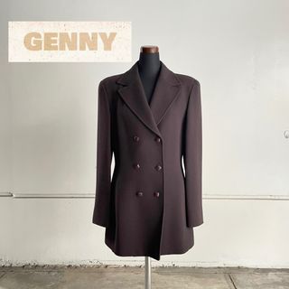 イタリア製 Genny ジェニー ダブルロングジャケット 42 C イタリア製 Genny ジェニー ダブルロングジャケット 42 C