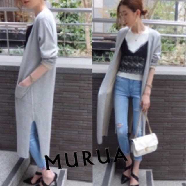 MURUA(ムルーア)のラスト1！！【新品❤︎お値打ち価格】ムルーア ダブルフェイスロングカーデ レディースのトップス(カーディガン)の商品写真