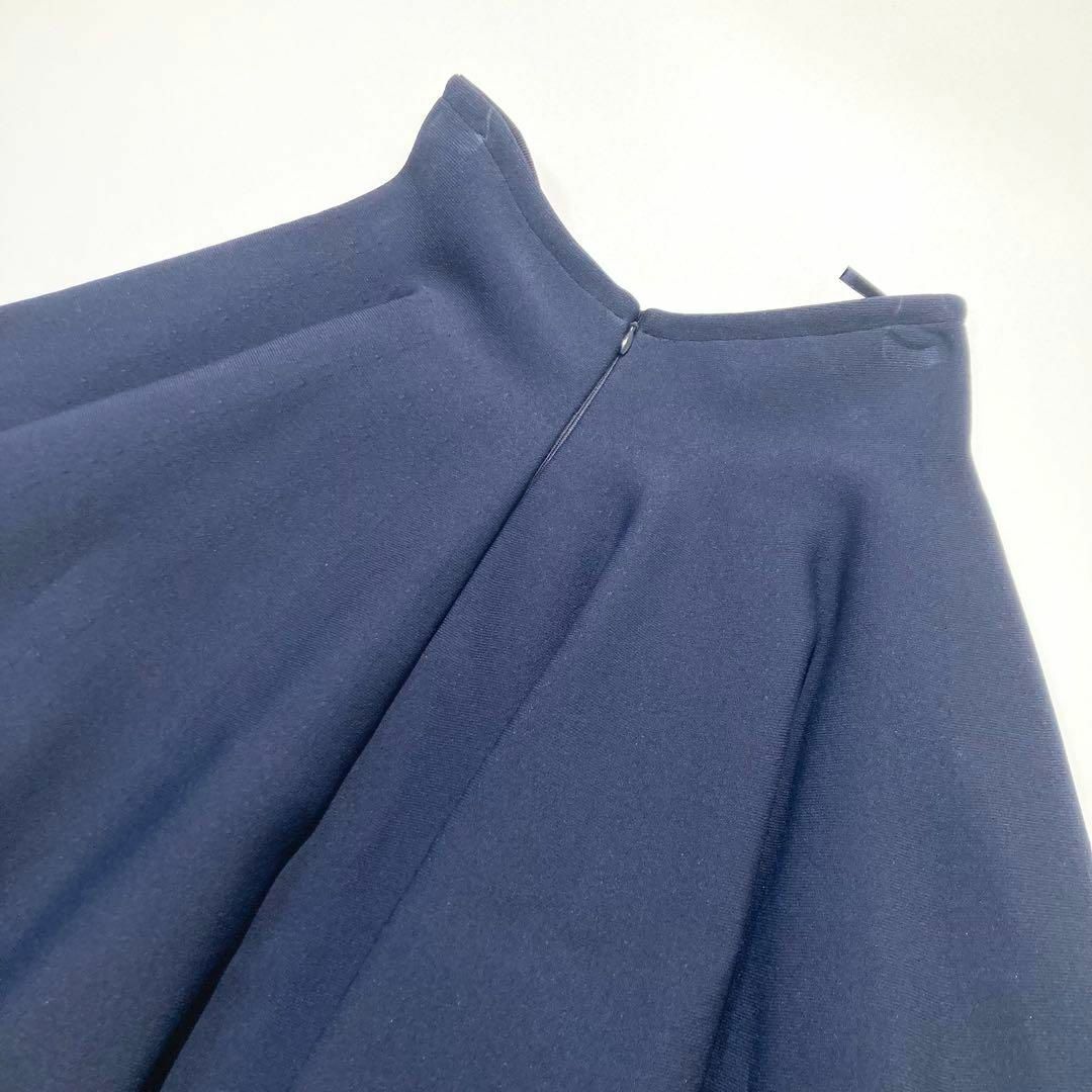 未使用級】ALAIA アライア フレアスカート 膝丈 ネイビー 厚手