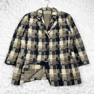 VINTAGE - 昭和レトロカラフルジャケット花柄アート柄透け素材 VINTAGE - 昭和レトロカラフルジャケット花柄アート柄透け素材