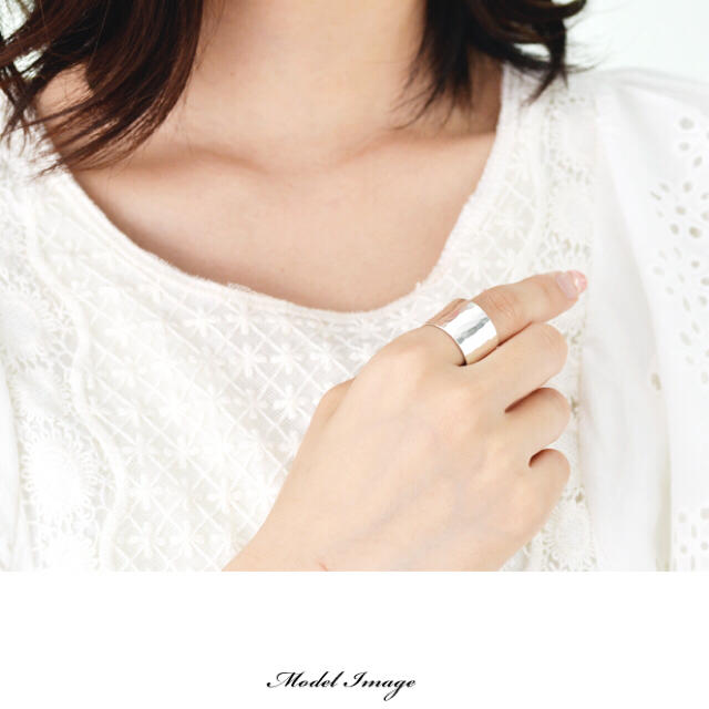 シルバーリング/925/ワイド/幅広/12号 レディースのアクセサリー(リング(指輪))の商品写真