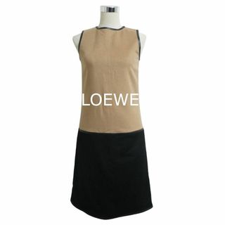 LOEWE - LOEWEロエベ☆シルクプリントワンピース レザーベルトの LOEWE - LOEWEロエベ☆シルクプリントワンピース レザーベルトの