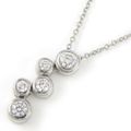 ティファニー Tiffany & Co. ネックレス バブル 5ポイント ダイヤモンド PT950 【中古】