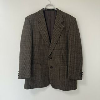 新品 DAKS 最高級 現行タグ メガチェック モヘヤ コート 定価約40万