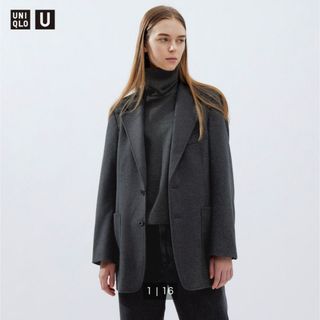 UNIQLO(テーラードジャケット ・ グレー/灰色系)のフリマ UNIQLO(テーラードジャケット ・ グレー/灰色系)のフリマ