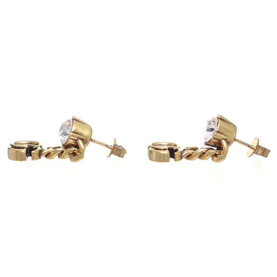 GUCCI(グッチ)の【美品】グッチ【GUCCI】 クリスタル ダブルGピアス  クリア クリスタル付き イヤリング GG ファッションジュエリー アクセサリー ストーン 645683 J1D50 8062 Crystal Double G Earrings 【Aランク】【中古】 レディースのアクセサリー(ピアス)の商品写真