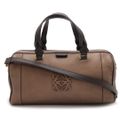 LOEWE ロエベ フスタ35 ハンドバッグ ミニボストン 2WAY ショルダーバッグ レザー メタリックブロンズ ダークブラウン ゴールド金具 316.26.F28