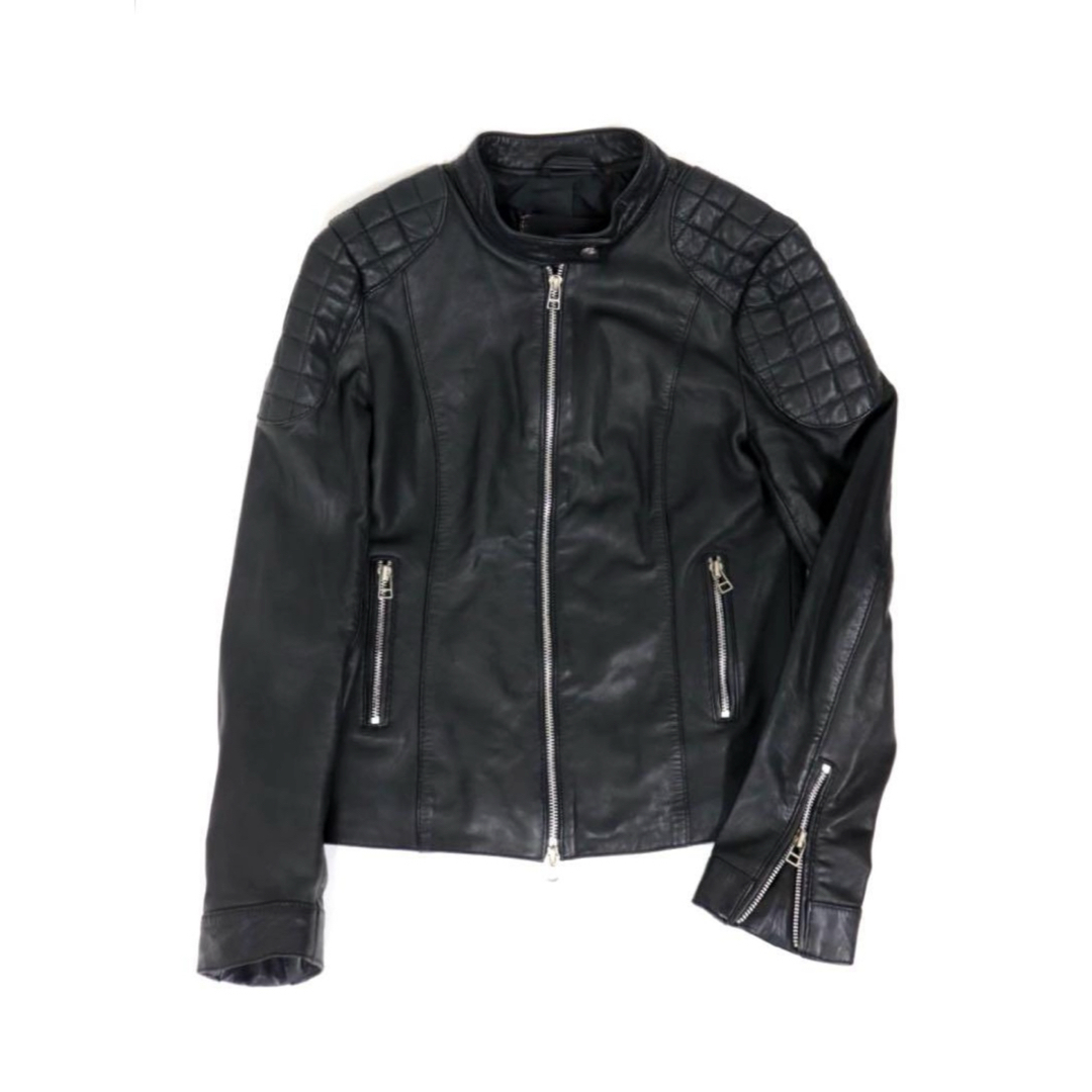 【美品】Goosecraft グースクラフト シングル ライダース ジャケット レディースのジャケット/アウター(ライダースジャケット)の商品写真