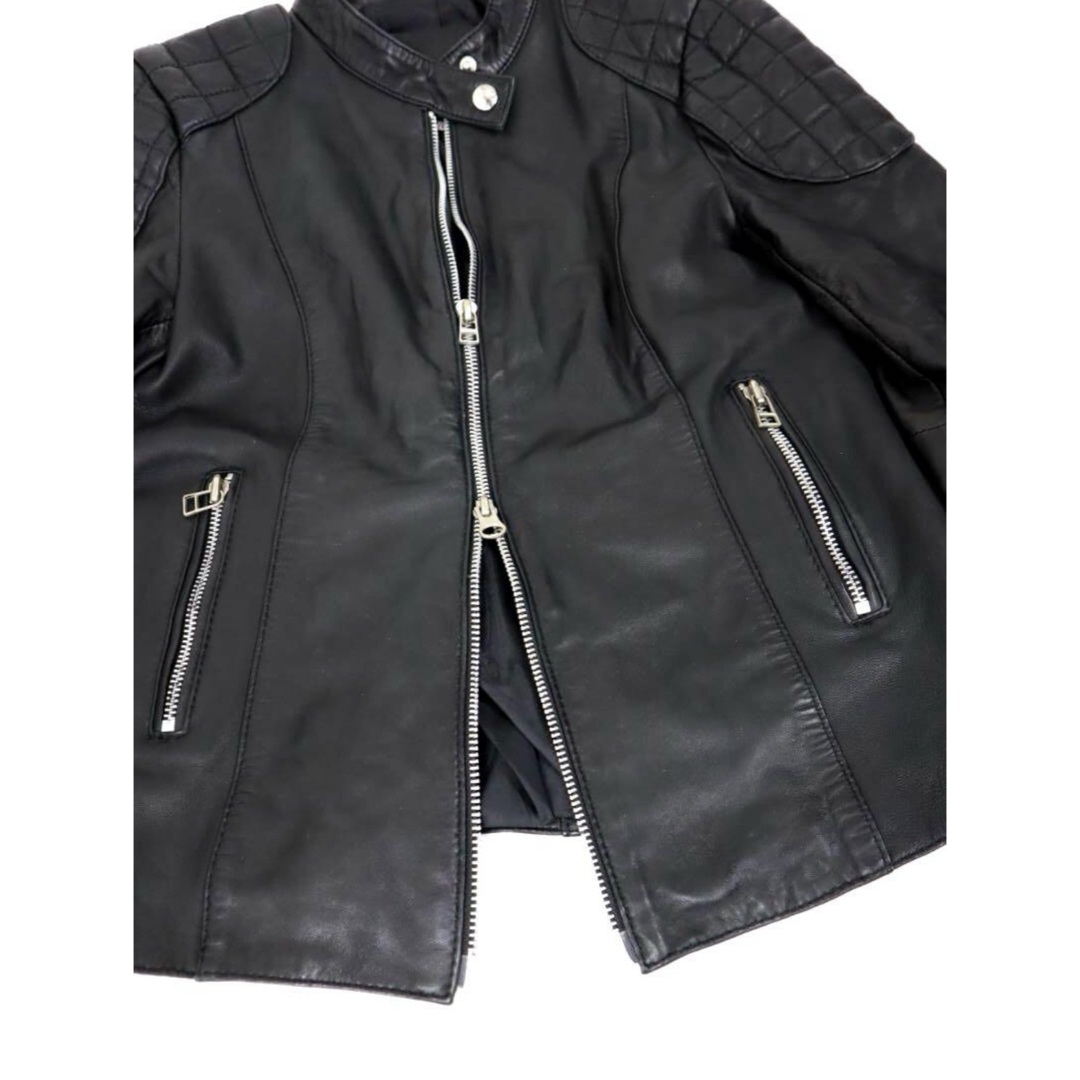【美品】Goosecraft グースクラフト シングル ライダース ジャケット レディースのジャケット/アウター(ライダースジャケット)の商品写真