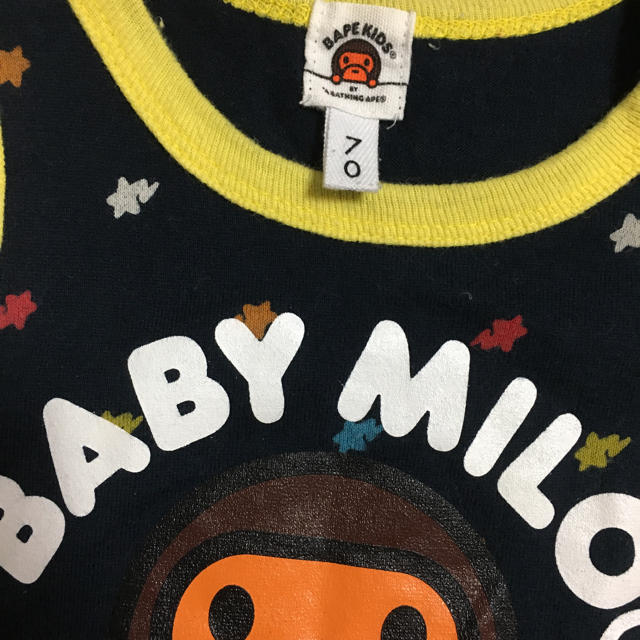 A BATHING APE(アベイシングエイプ)のゆか様☆お取り置き中 エイプキッズ BAPE  70 キッズ/ベビー/マタニティのベビー服(~85cm)(ロンパース)の商品写真