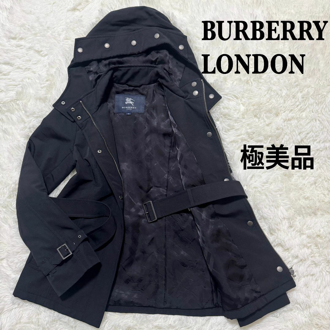✨極美品✨バーバリーブリットトレンチコート シャドーチェック ブラック ✨極美品✨バーバリーブリットトレンチコート シャドーチェック