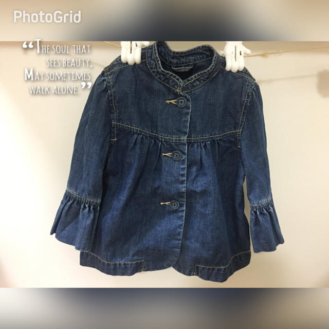 GAP Kids(ギャップキッズ)のma-ru様  GAPデニム7分袖アウター130 キッズ/ベビー/マタニティのキッズ服女の子用(90cm~)(ジャケット/上着)の商品写真