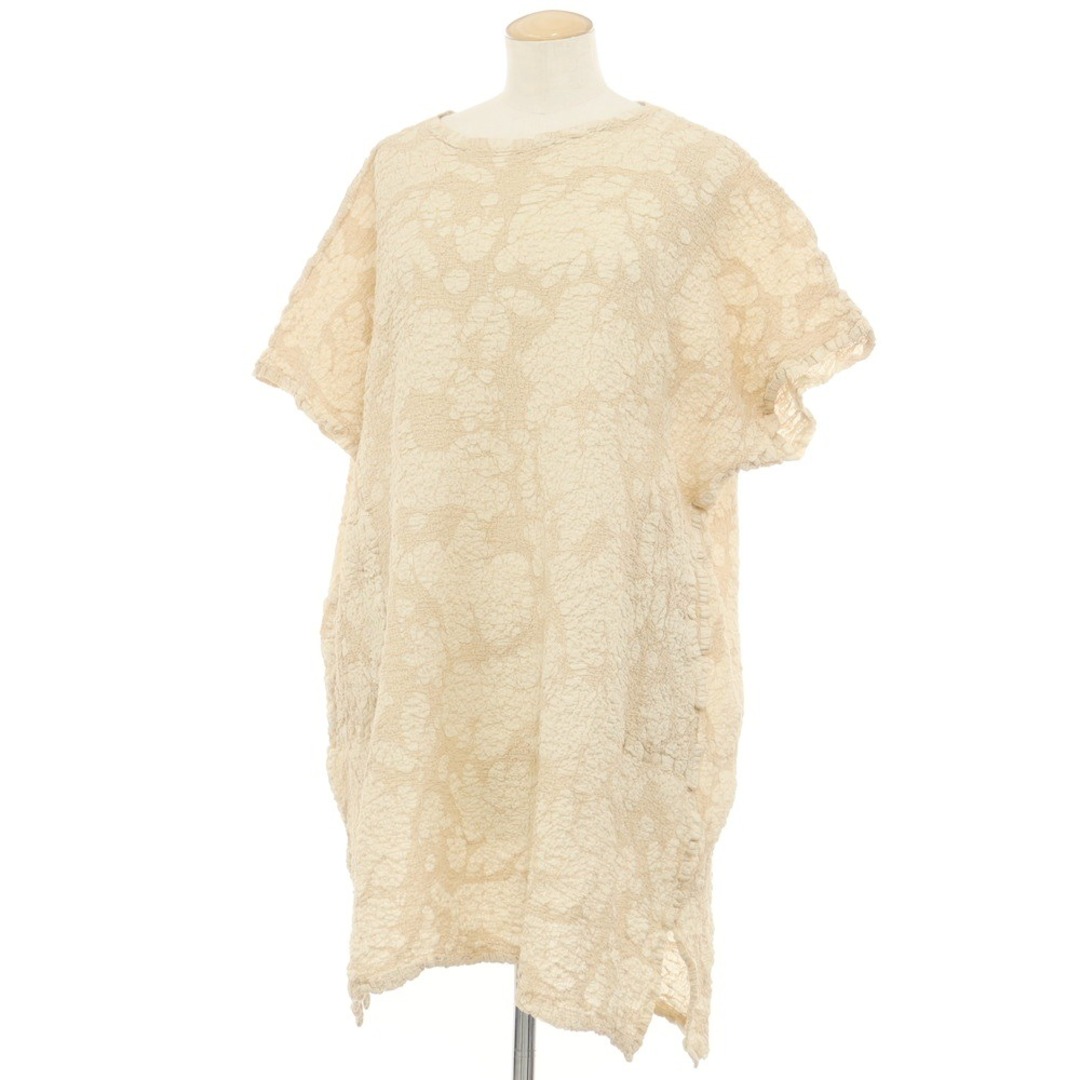 【中古】ミー イッセイミヤケ me ISSEY MIYAKE コットン系 チュニック ベージュ【サイズ表記なし（L位）】【レディース】