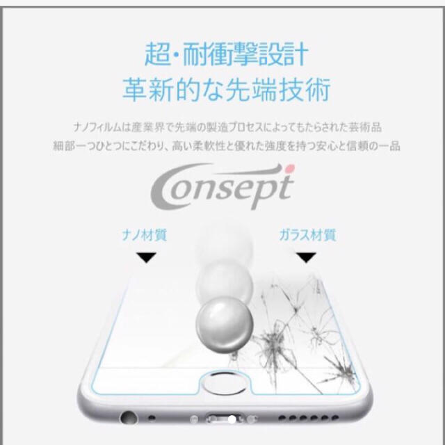 残りわずか✨【特殊ナノ素材】iPhone用ナノフィルム スマホ/家電/カメラのスマホアクセサリー(保護フィルム)の商品写真