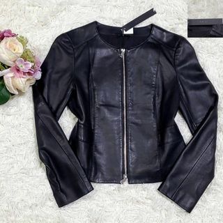 ANAYI - 極美品 タグ付 M アナイ ノーカラー シープ レザー ANAYI - 極美品 タグ付 M アナイ ノーカラー シープ レザー