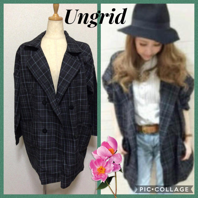 Ungrid(アングリッド)のUngrid アングリッド チェックドルマントレンチコート レディースのジャケット/アウター(トレンチコート)の商品写真