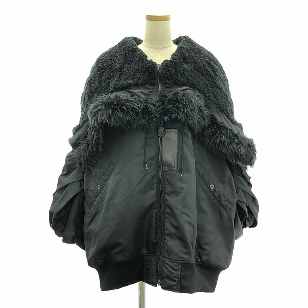 JUNYA WATANABE - 【美品】  JUNYA WATANABE / ジュンヤワタナベ | 2024AW | Fold Down Collar Puffer Jacket / フォールドダウンカラーパファージャケット / キルティング総裏地 | XS | ブラック | レディース