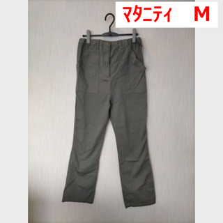 フェアリー未使用品　デニムマタニティパンツ　Mサイズ　モスグリーン系