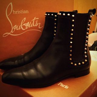 正規 Christian Louboutin ルブタン サイドゴア ブーツ