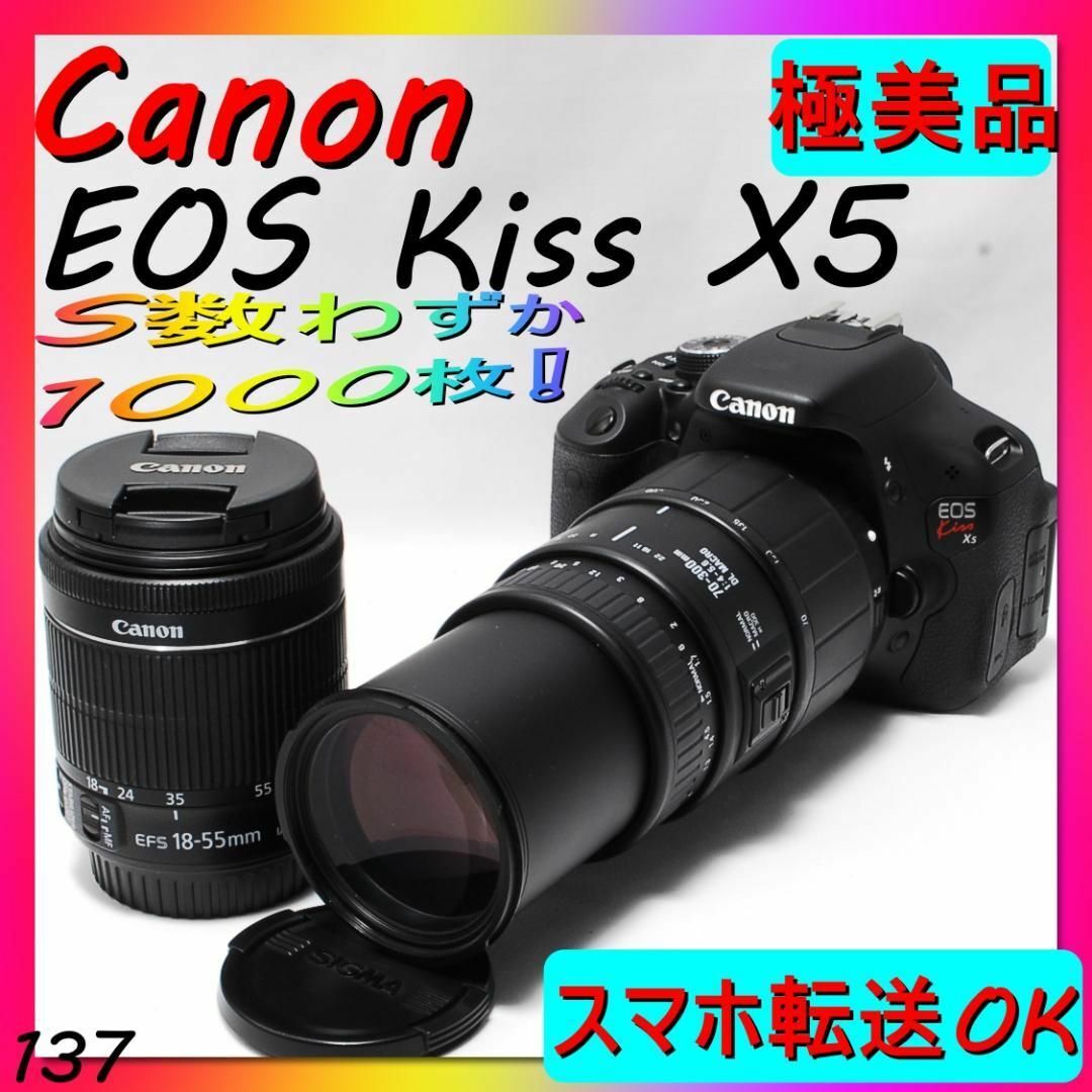 極美品♡届いたらすぐ使える Canon Kiss X5 自撮りOK 標準&