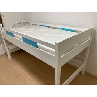 メッシュ床板】SDロフトベッド階段付きパイプベッドセミダブル メッシュ床板】SDロフトベッド階段付きパイプベッドセミダブル