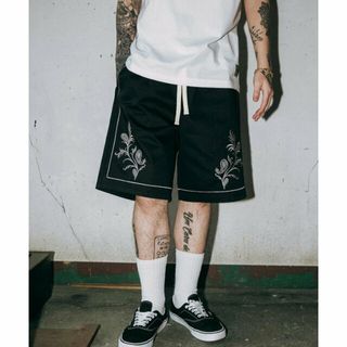 サブサエティ(Subciety)の【BLACK】Embroidery shorts(その他)