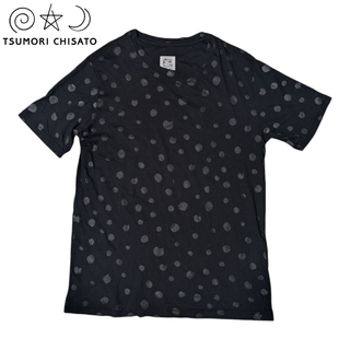 ツモリチサト(TSUMORI CHISATO)のTSUMORI CHISATO ブラック ラメ ドット 半袖Tシャツ(Tシャツ(半袖/袖なし))
