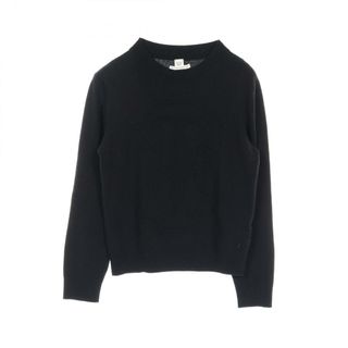 HERMES 黒 フリルニット 長袖34 HERMES 黒 フリルニット 長袖34