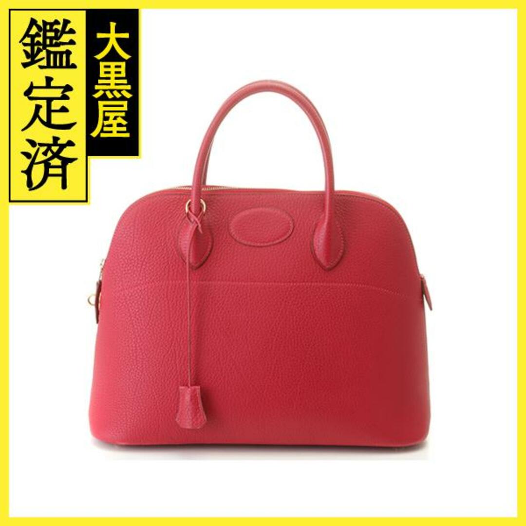 HERMES - エルメス ボリード37 ルージュヴィフ フィヨルド ゴールド金具 □G刻印 2147100529388 【430】