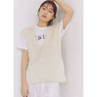 FRAY I.D - フレイアイディー オーバーサイズニットベスト FRAY I.D - フレイアイディー オーバーサイズニットベスト