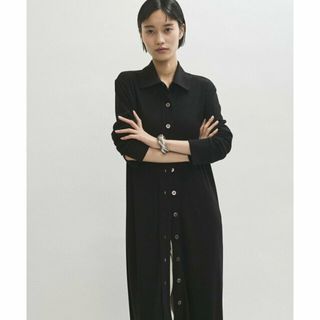 アダムエロペファム(ADAM ET ROPE' FEMME)の【ブラック（01）】ポロシャツライクカットソーワンピース(ロングワンピース/マキシワンピース)