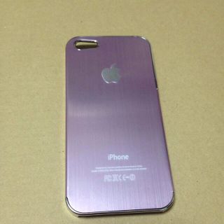 送料込み！iPhone5アルミ桜色×銀(モバイルケース/カバー)