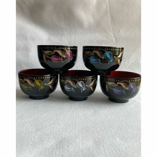 ５個セット すみれ柄 可愛い和食器 (食器)