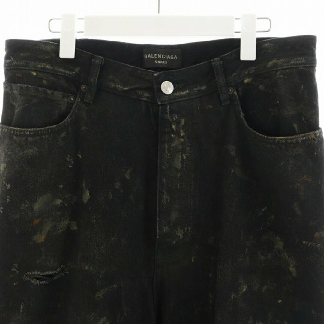 BALENCIAGA - BALENCIAGA スーパーデストロイ加工 バギーデニムパンツ